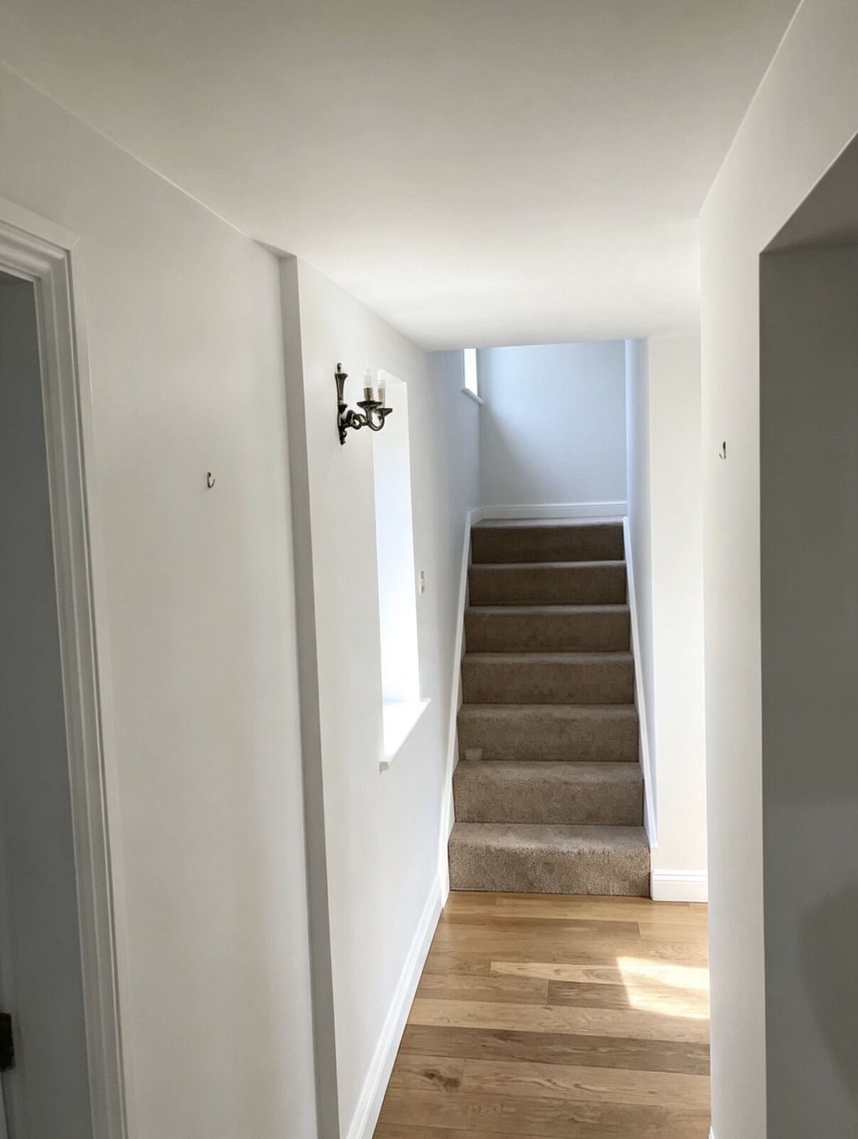 Freshly decorated staircase and landing