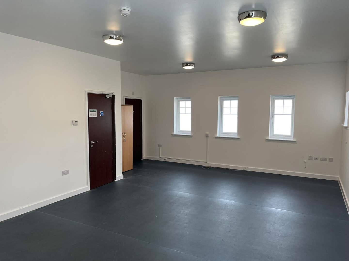 Function hall corridor, freshly repainted