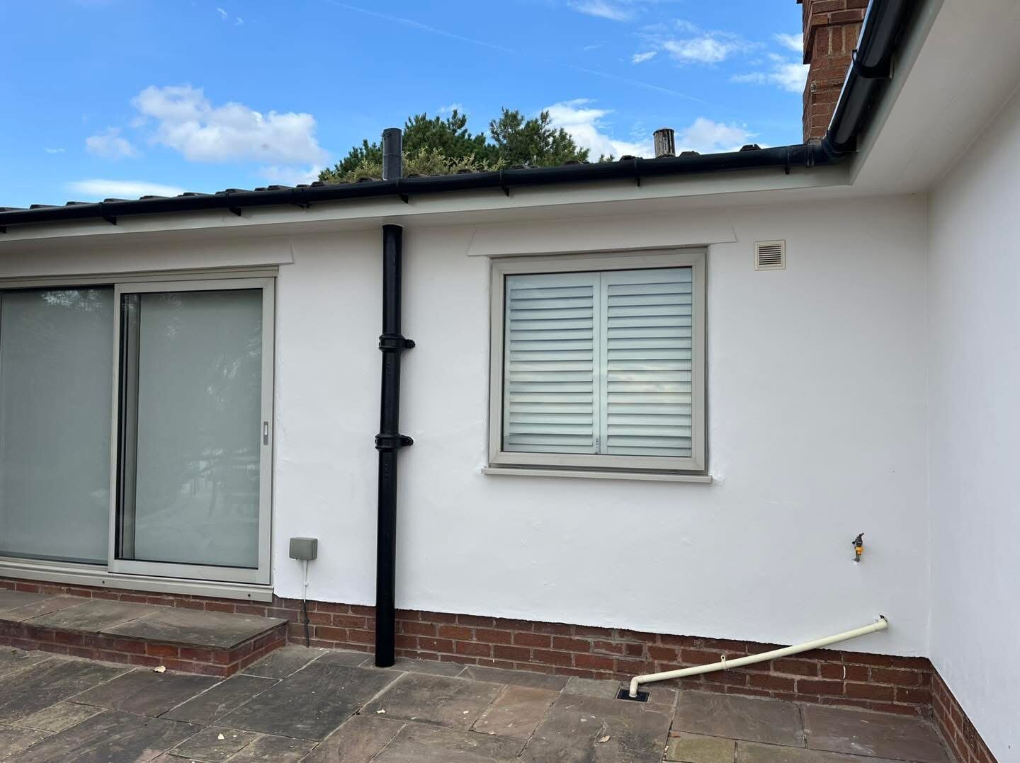 Bungalow exterior, completed repaint