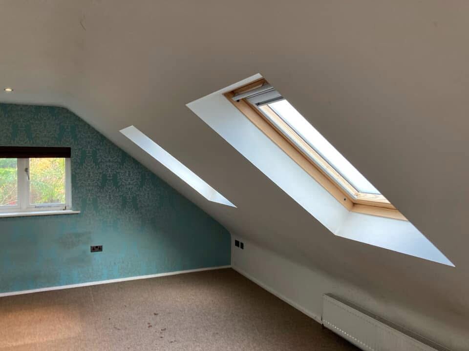 Loft room conversion, freshly decorated